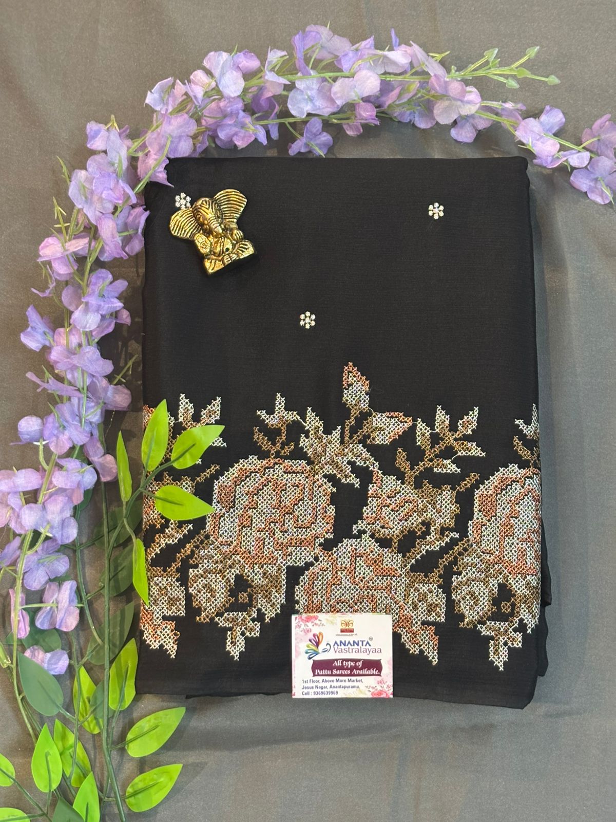 Black Georgette Saree