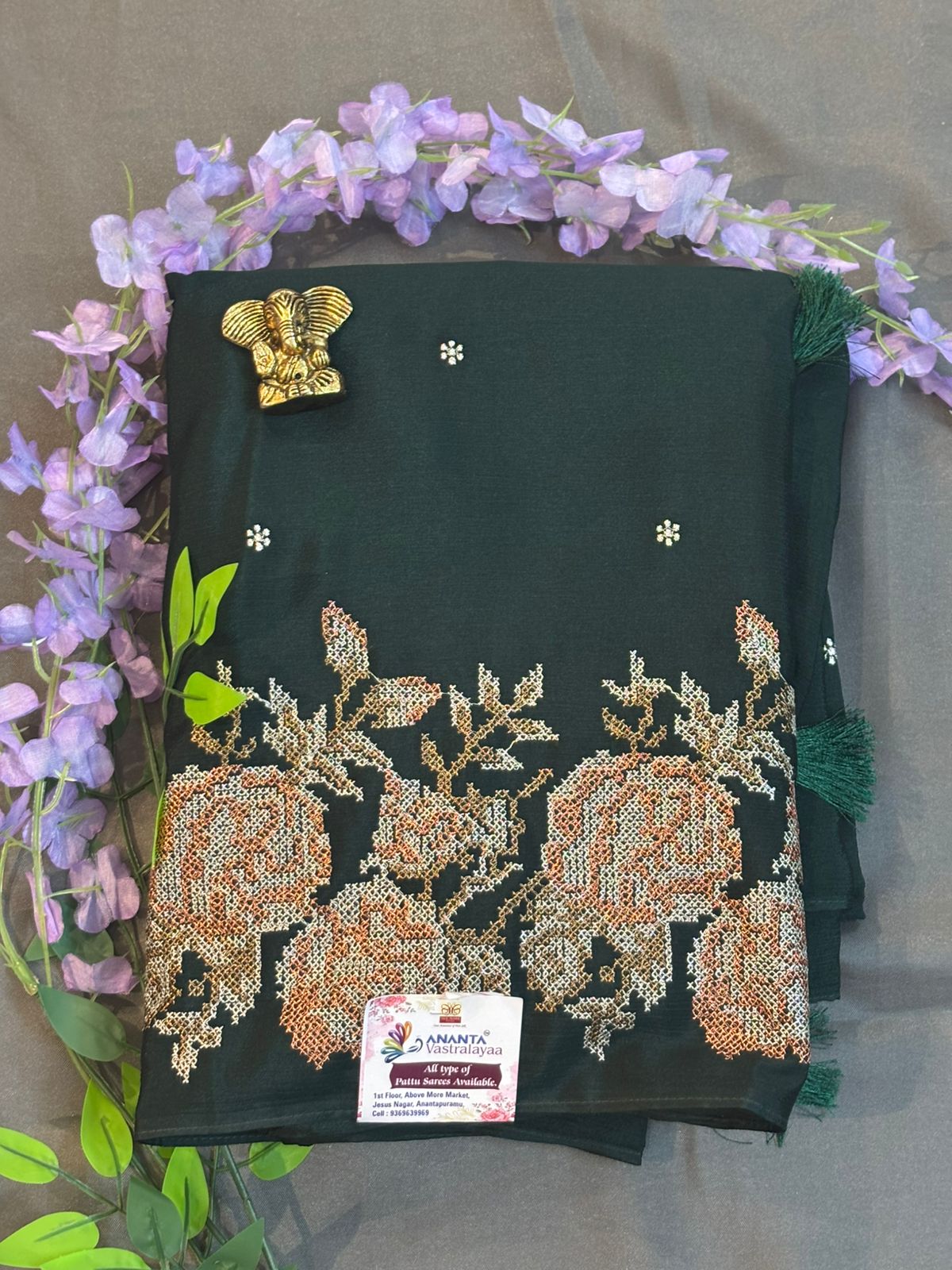 Black Georgette Saree