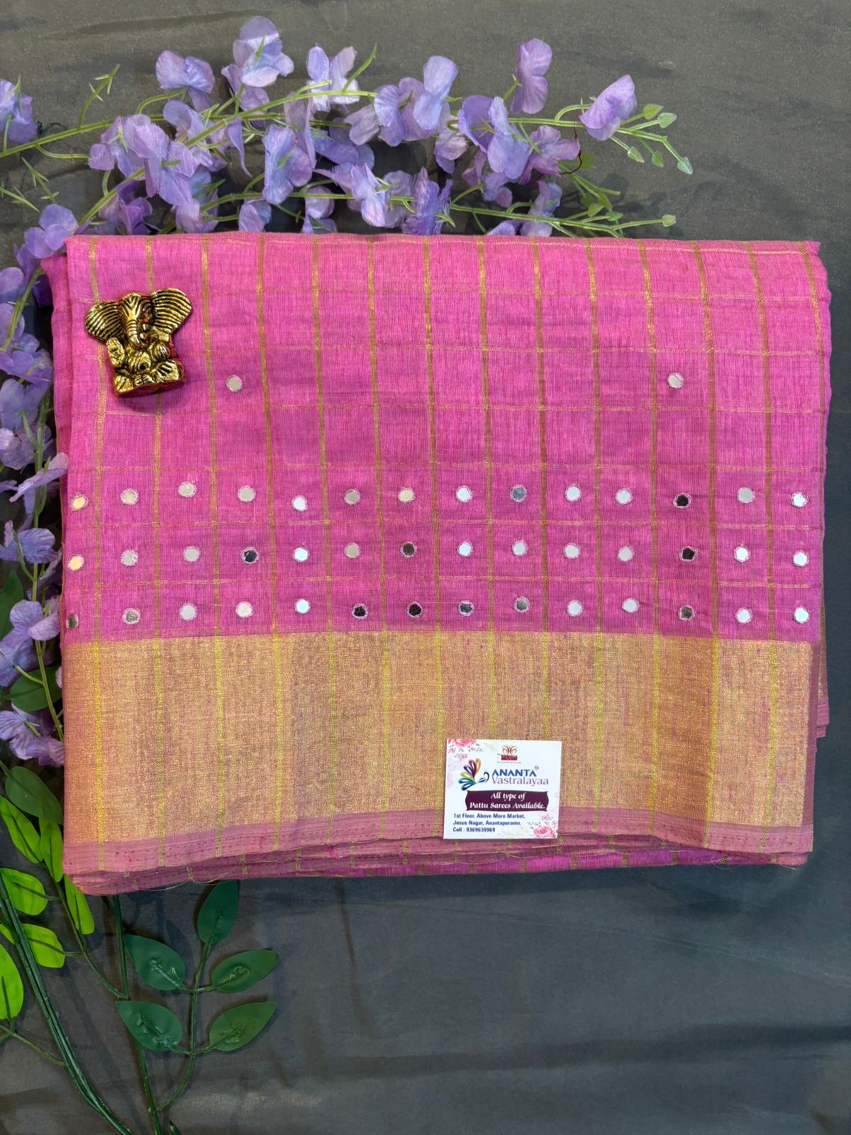 Pink Jersey Cotton Saree