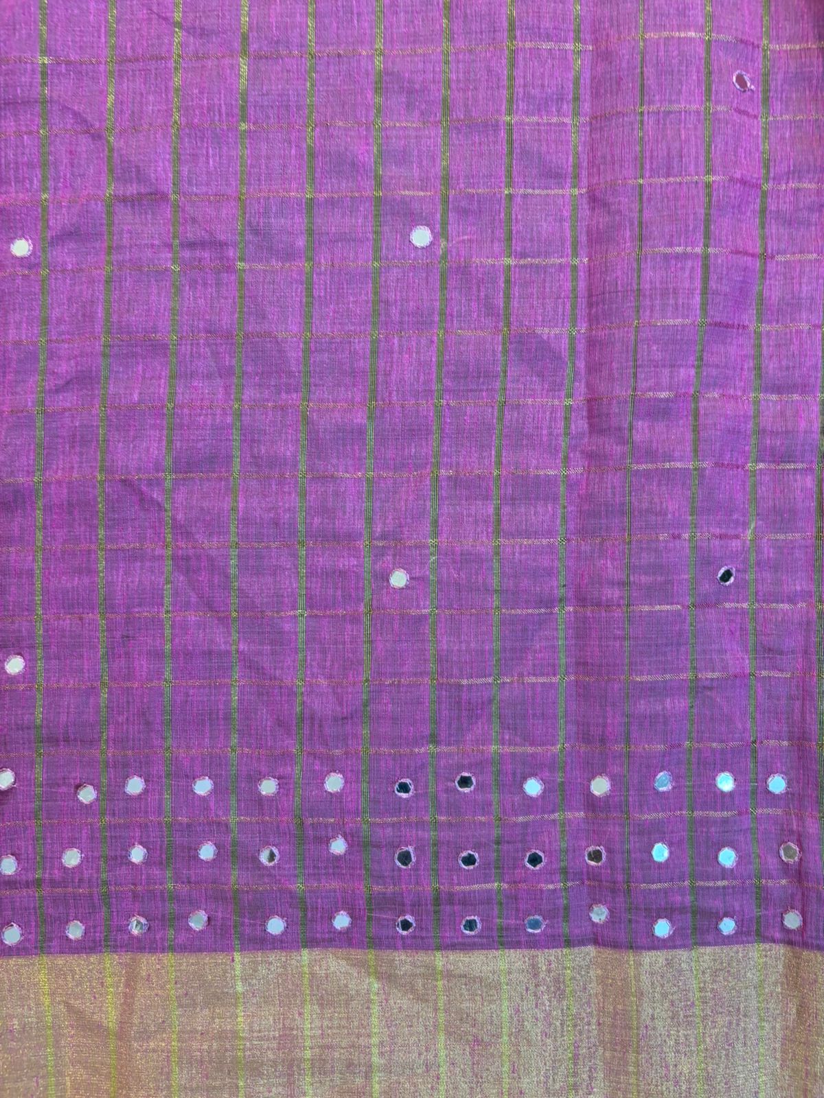 Pink Jersey Cotton Saree