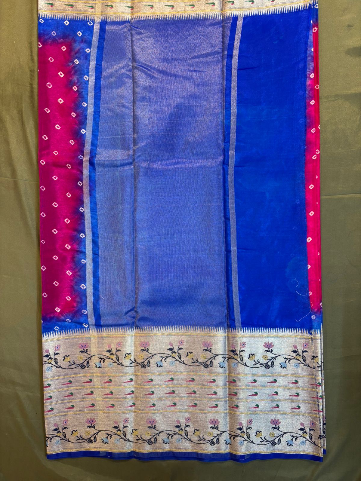 Bandhini Paithani Border Saree