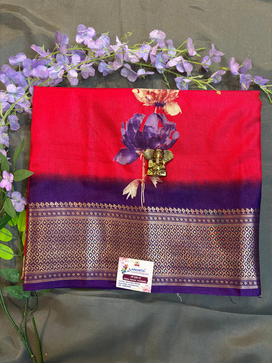 Pink Dola Silk Saree