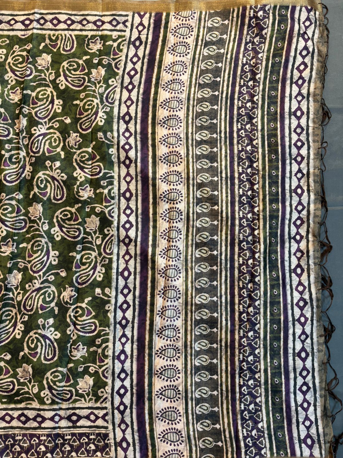 Green Dola Silk Saree