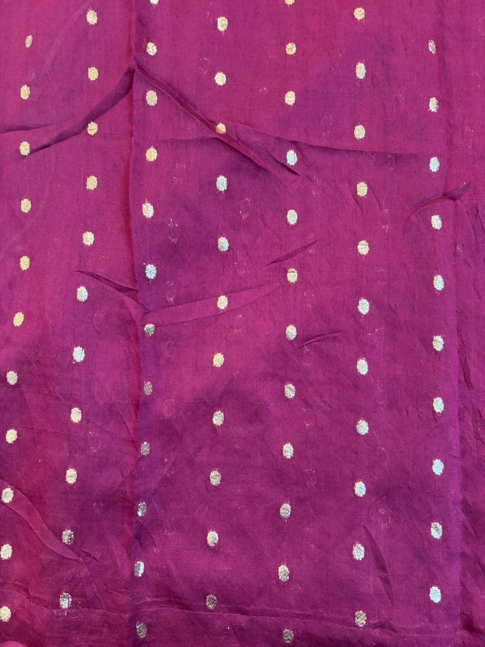 Mysore Crap – Bandhini Print Saree with Kalamkari Border