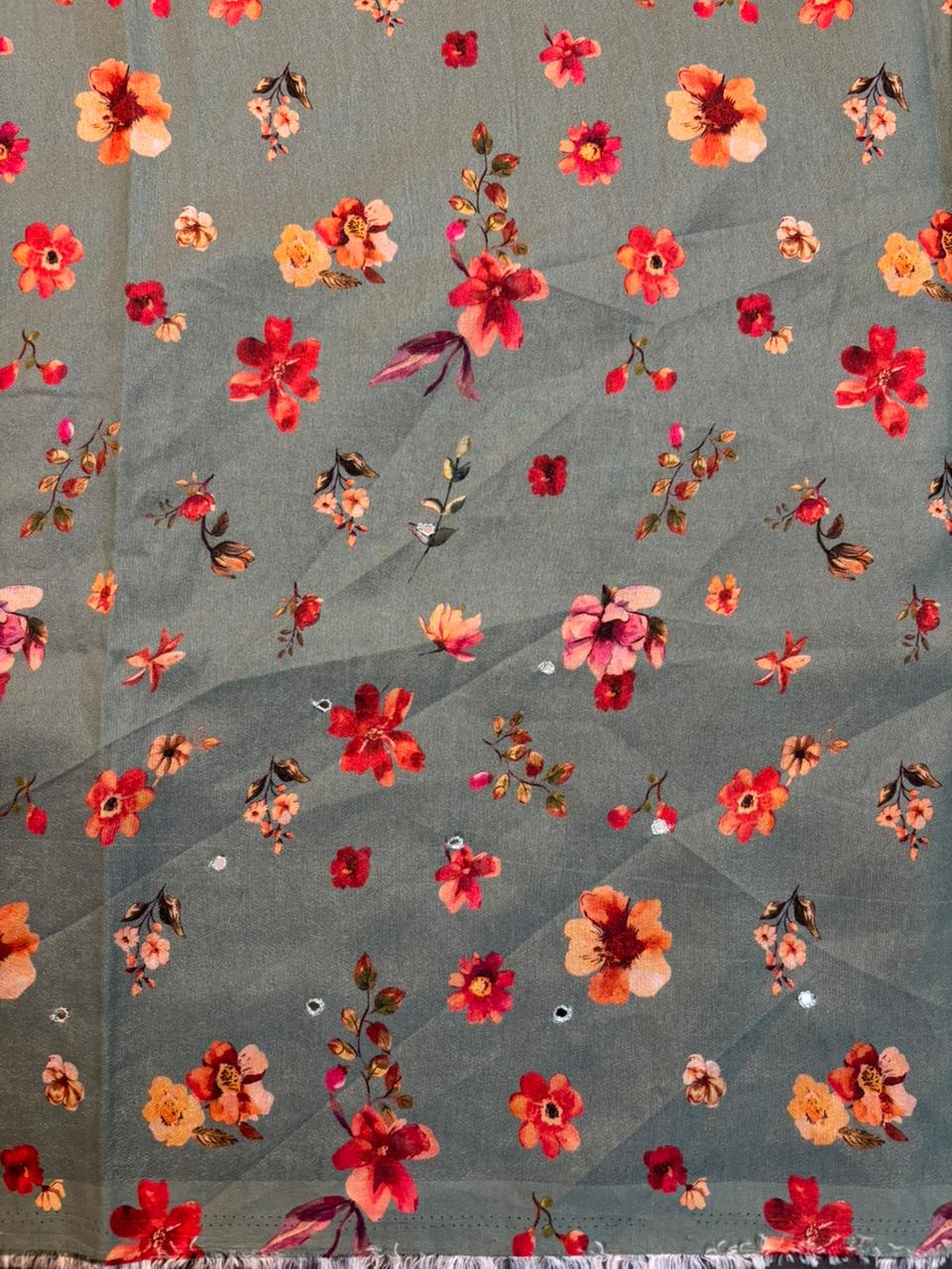 Scallop Embroidered Play Silk Saree
