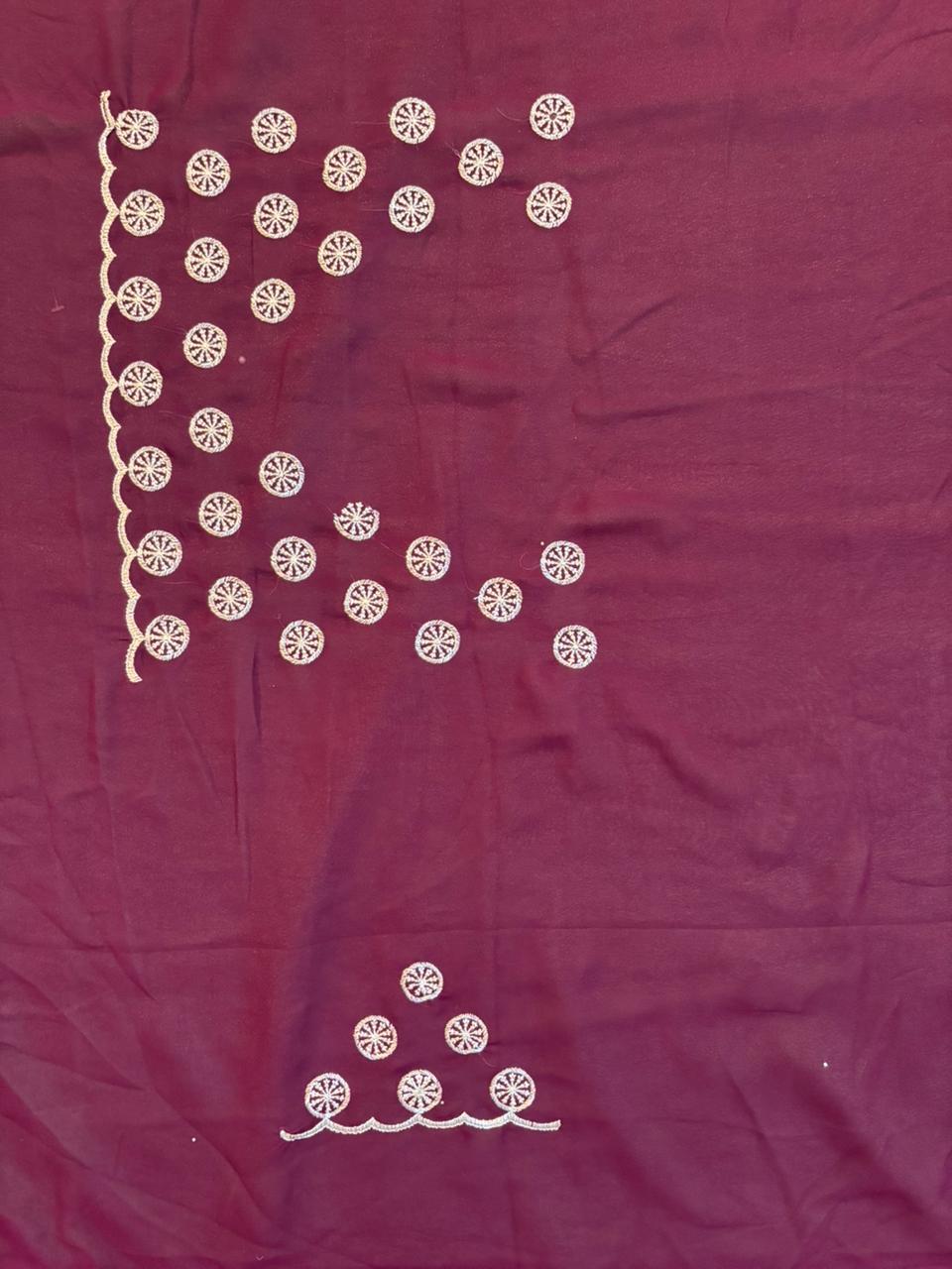 Purple Chiffon Saree
