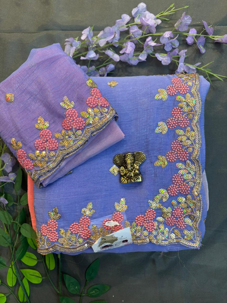 Pink Zimichoo Saree