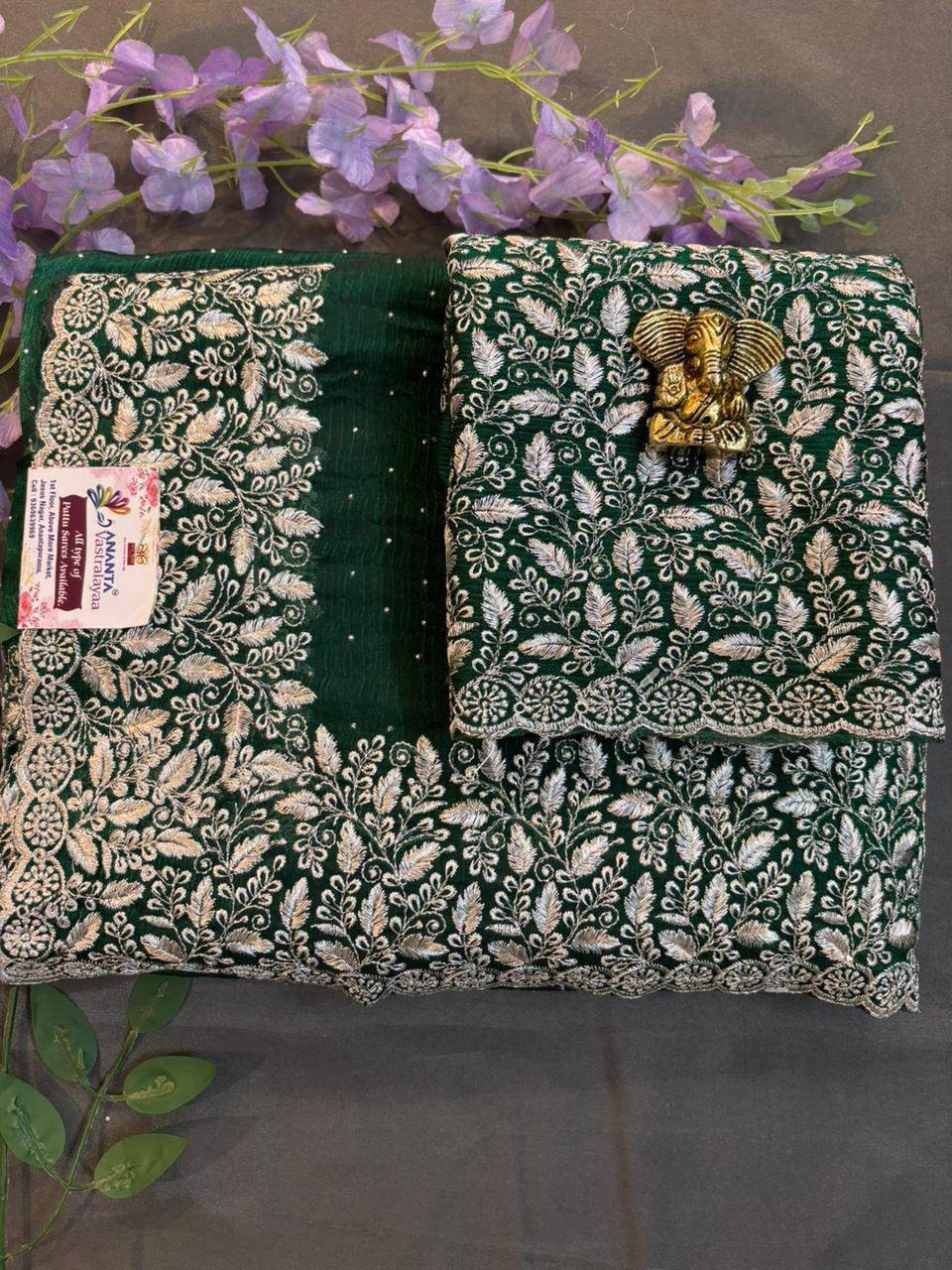 Green Zimichoo Saree