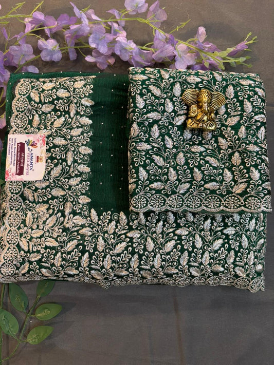 Green Zimichoo Saree