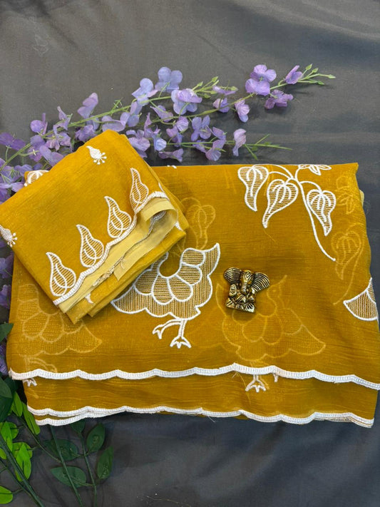 Yellow Zimichoo Saree