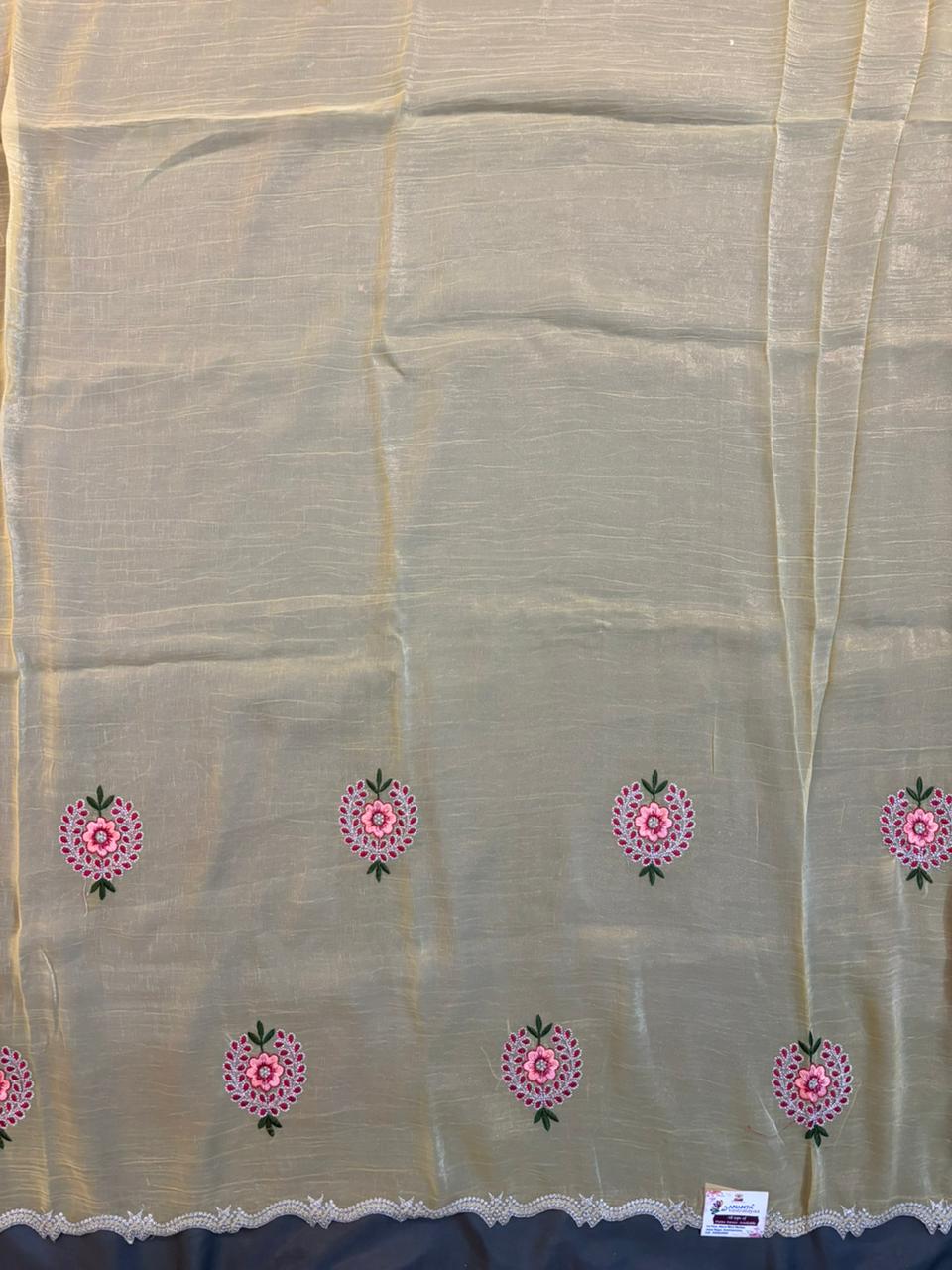 Yellow color Zimichoo saree