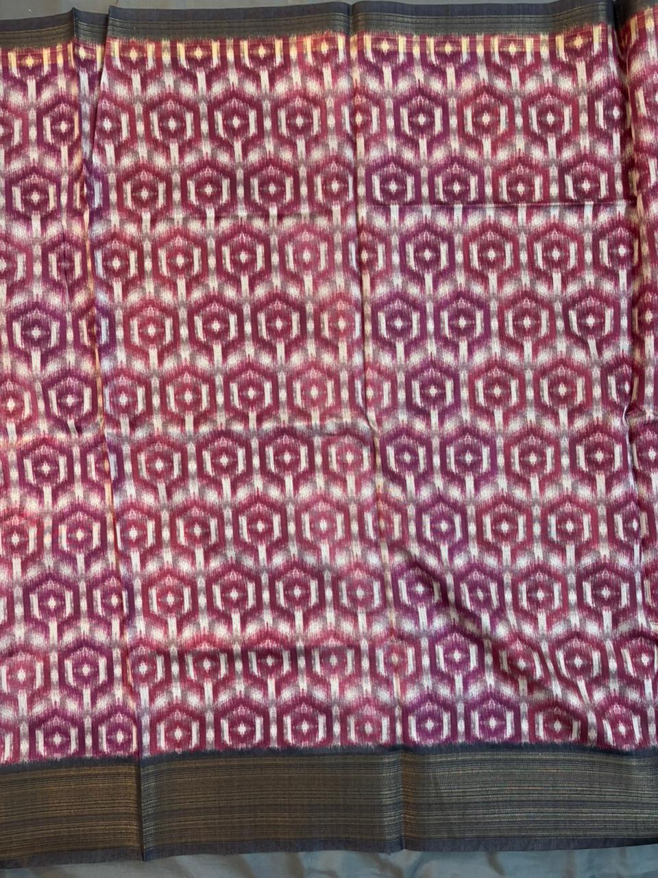 Digital Print Tussar Saree