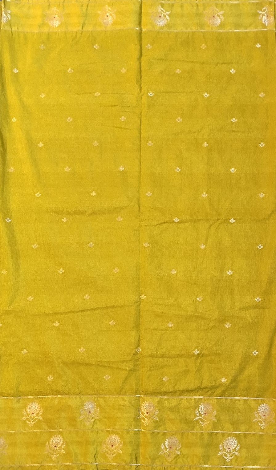 Mehandi Green Kathan Raw Silk Saree