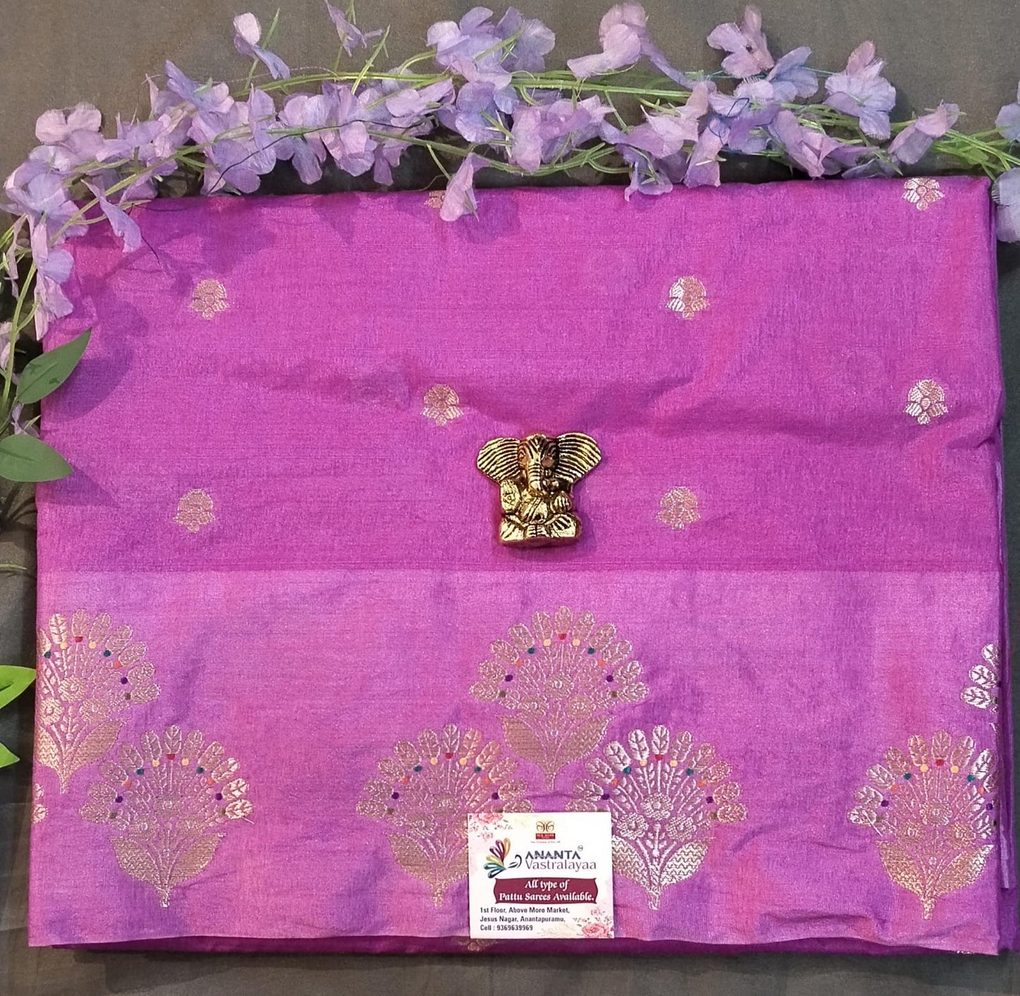 Mehandi Green Kathan Raw Silk Saree