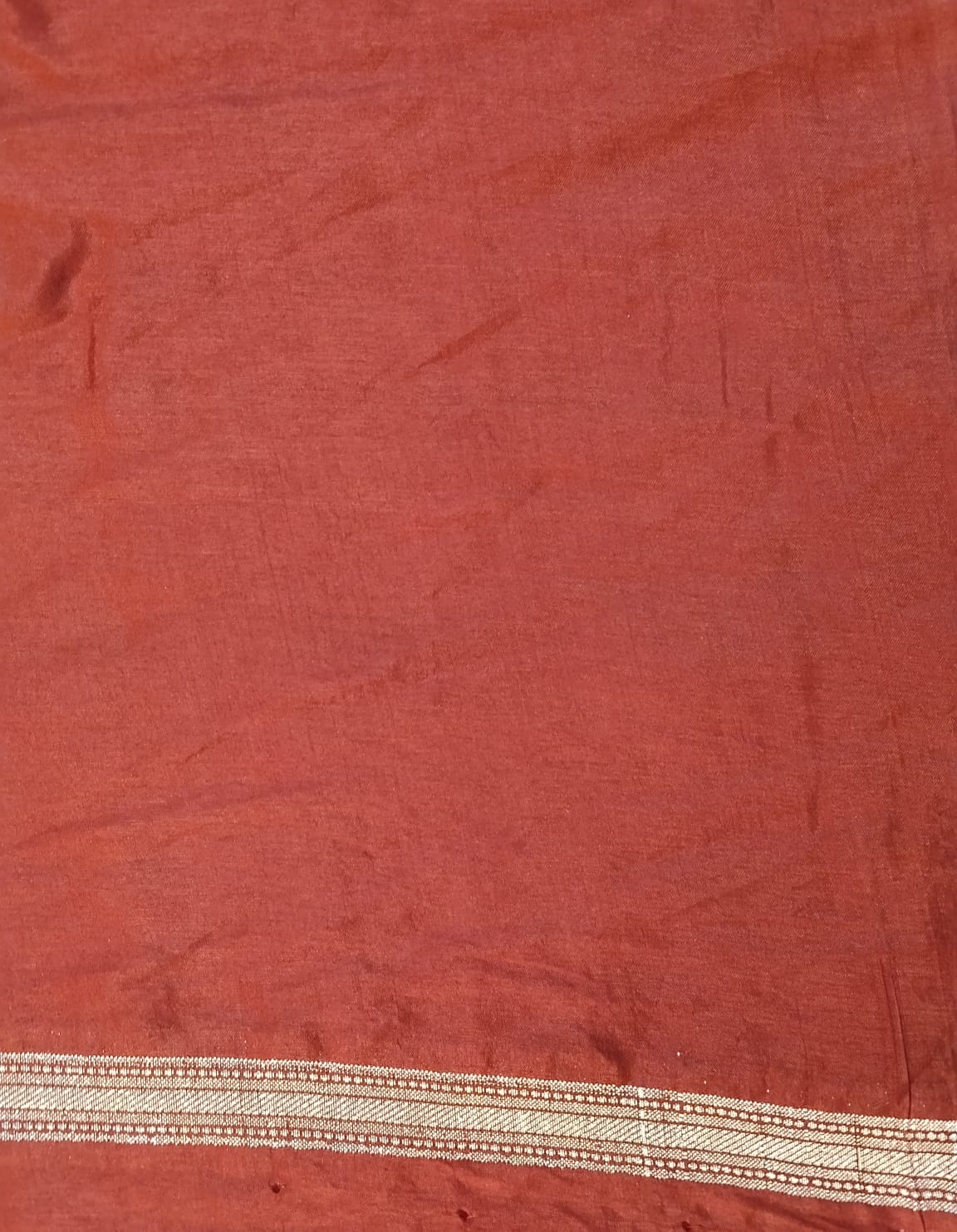 Maroon Raw Silk & Tissue Saree with Zari Buttas