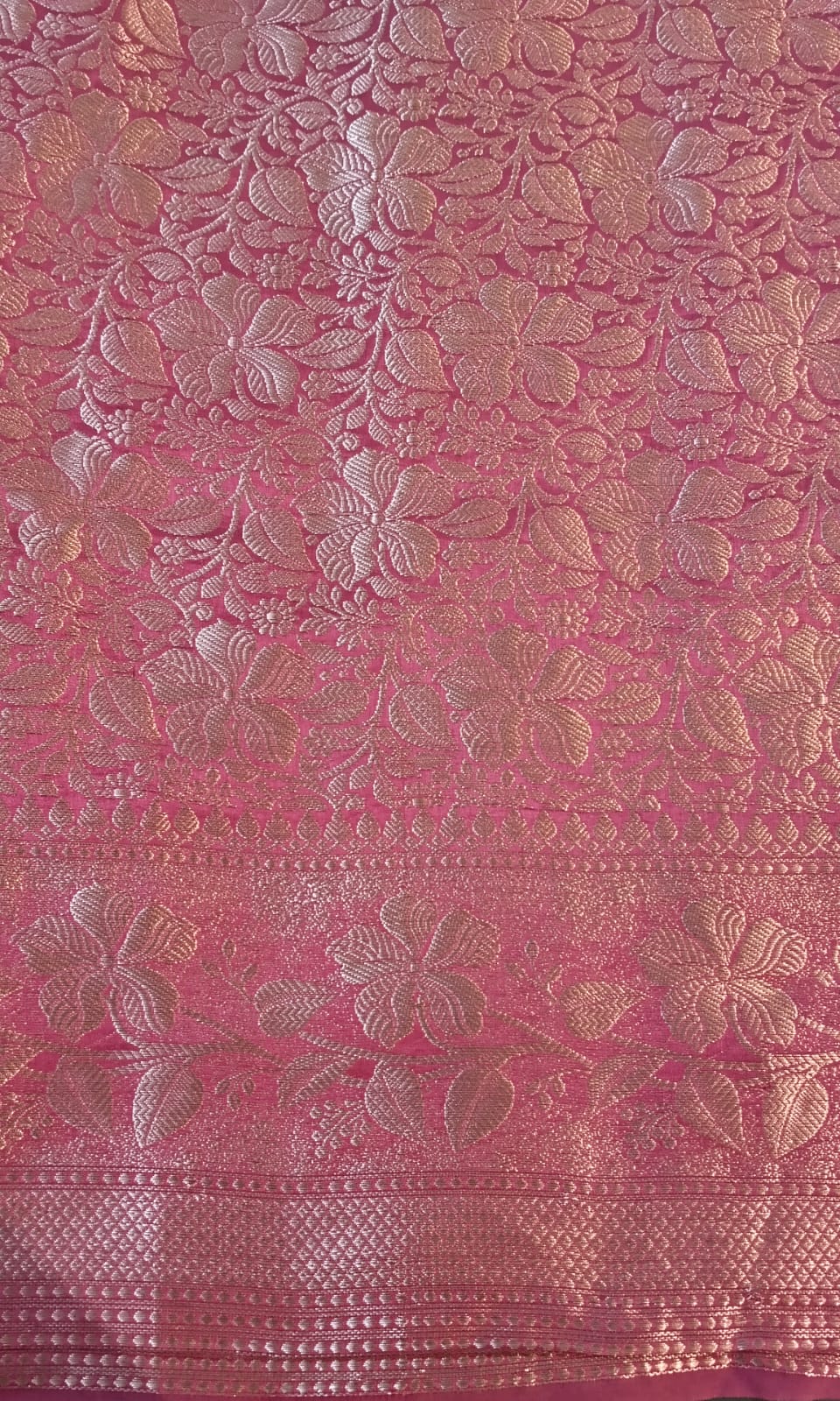 Maroon Red Raw Mango Silk Saree with Pichwai Border
