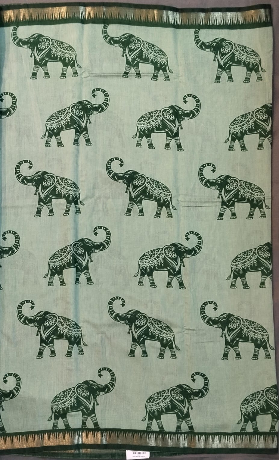 Pastel Green Mul Mul Silk Saree with Kalamkari