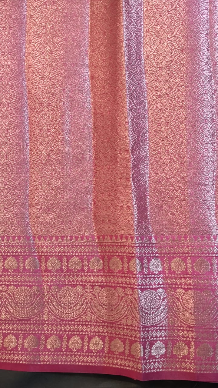 Maroon Raw Mango Silk Saree with Big Buttas