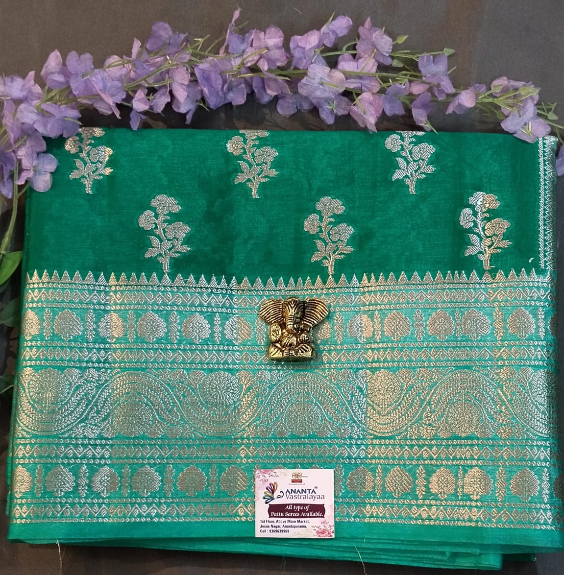 Maroon Raw Mango Silk Saree with Big Buttas