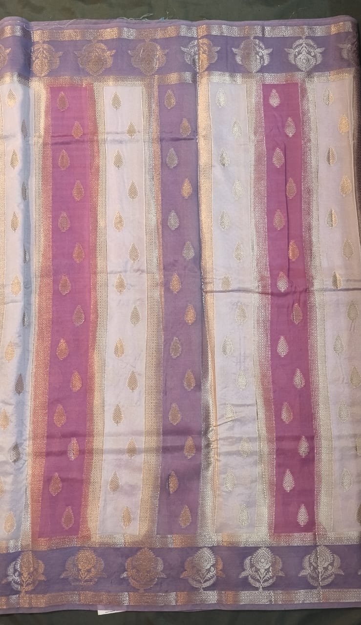 Multicolor Rangat Raw Silk Saree with Zari Work