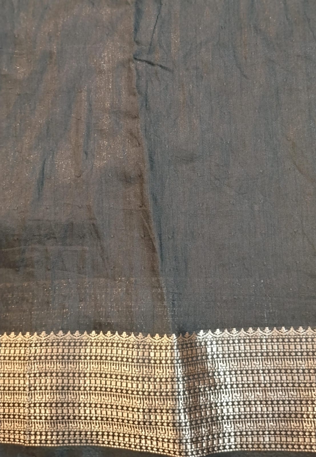 Cream Munga Silk Saree with Kalamkari Design