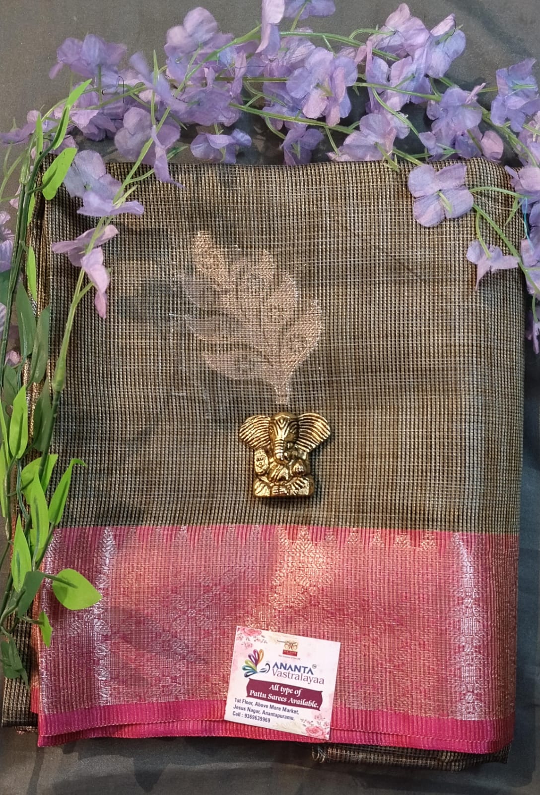 Dark Wine Zoot Silk Saree with Contrast Border