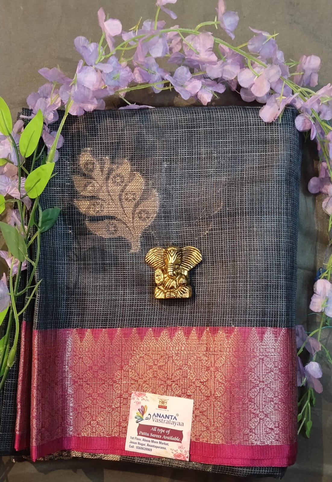 Dark Wine Zoot Silk Saree with Contrast Border
