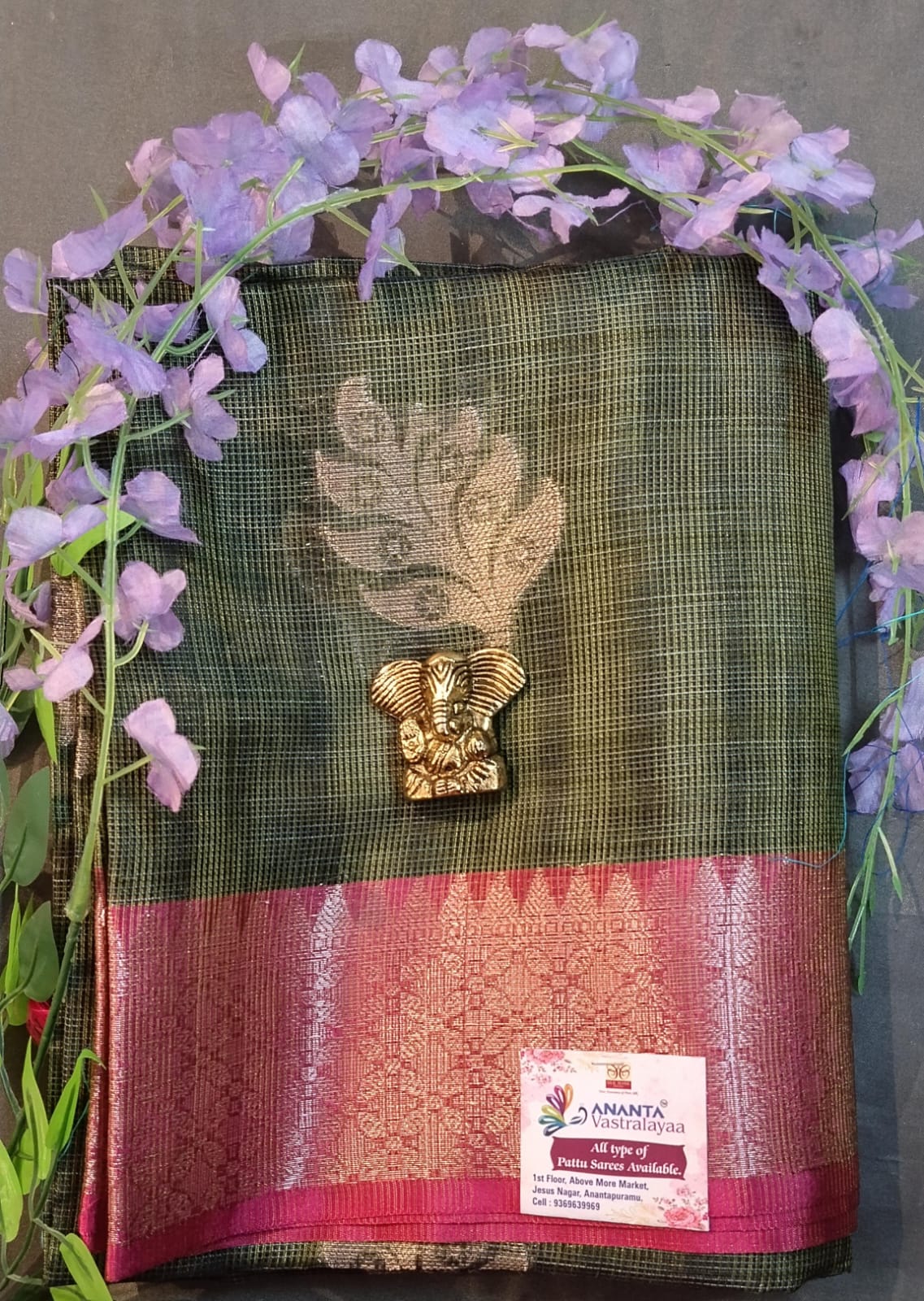 Dark Wine Zoot Silk Saree with Contrast Border
