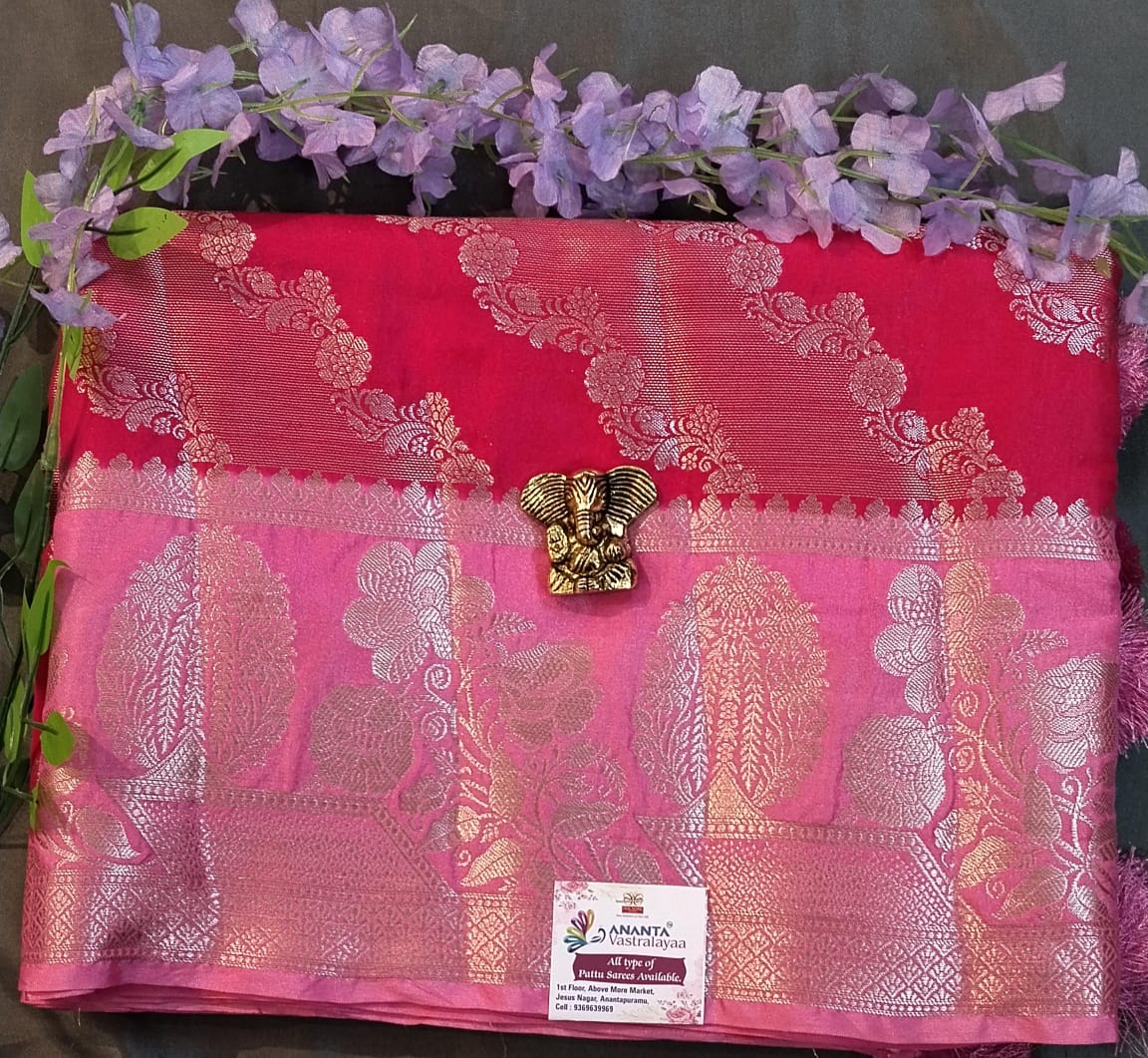 Purple Munga Silk Saree with Pichwai Work