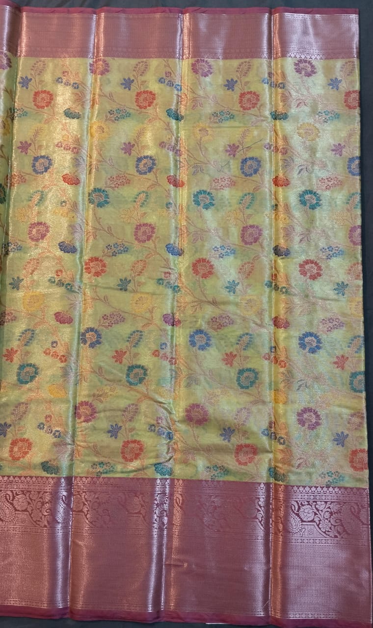 Lemon Yellow Kanchi Silk Saree with Pichwai Work