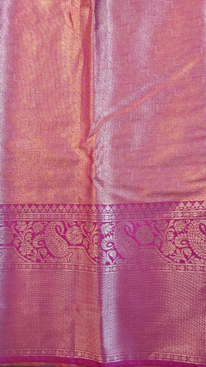 Lemon Yellow Kanchi Silk Saree with Pichwai Work