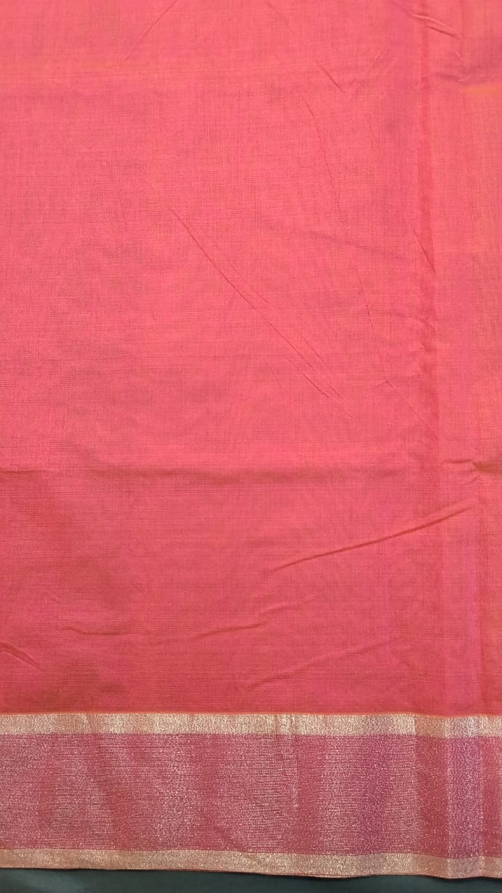 Green Chanderi Silk Saree with Patola Design