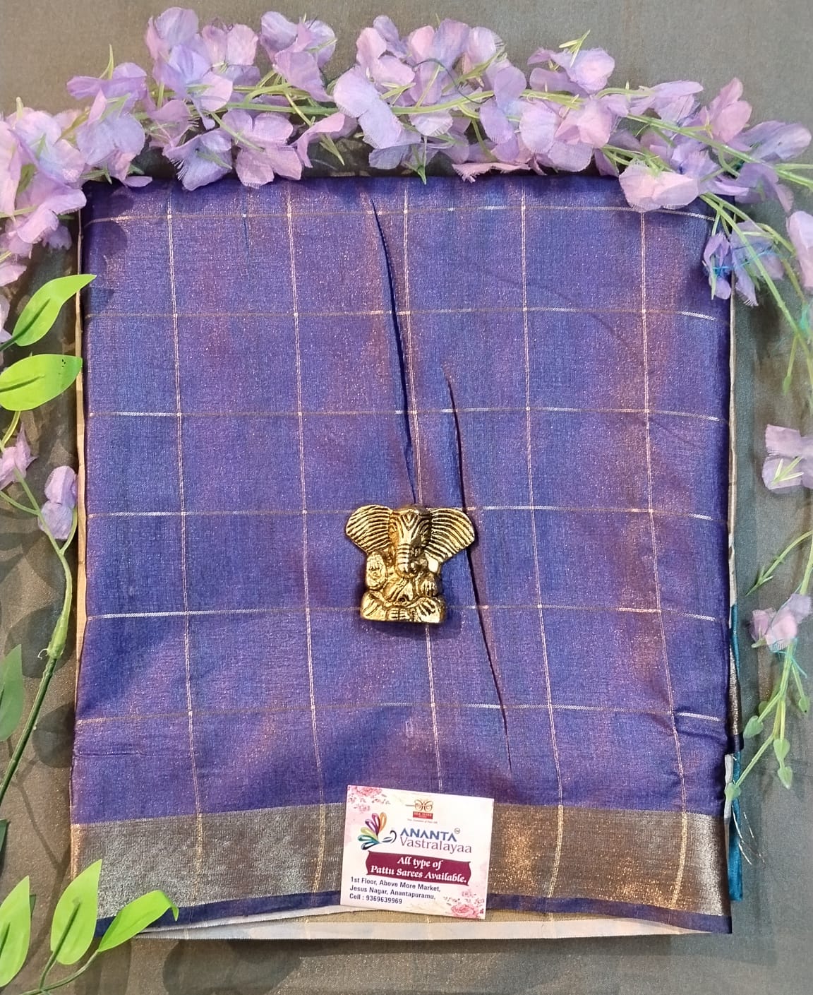 Baby Pink Soft Dola Silk Saree with Checks