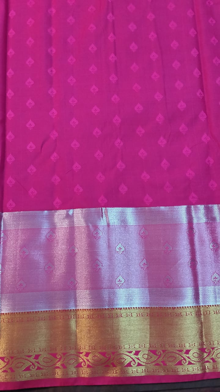 Green Kanchi Pattu Mix Silk Saree