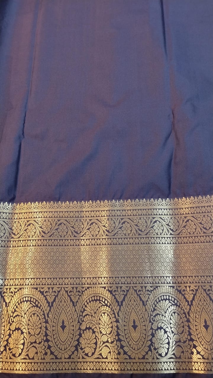Mehandi Green Kanchi Pattu Mix Silk Saree