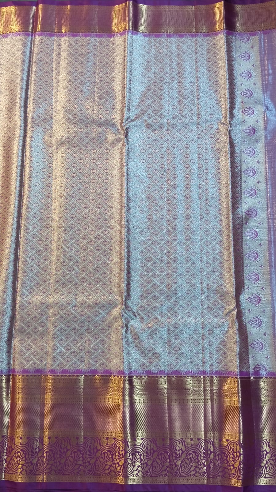 Purple Kanchi Pattu Silk Saree