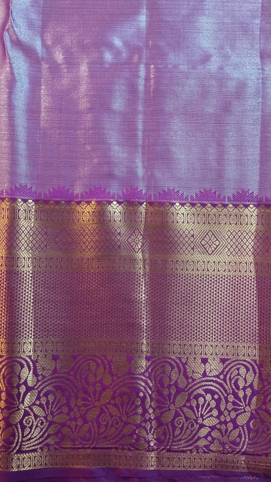 Purple Kanchi Pattu Silk Saree