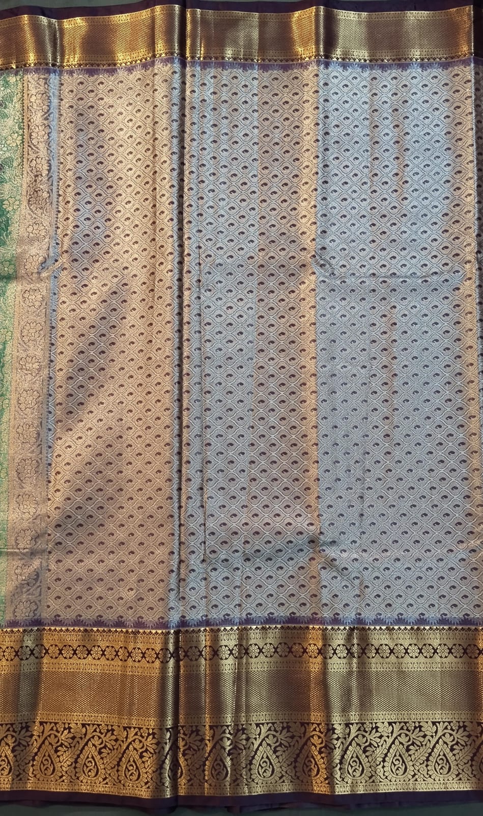 Sky Blue Kanchi Pattu Silk Saree