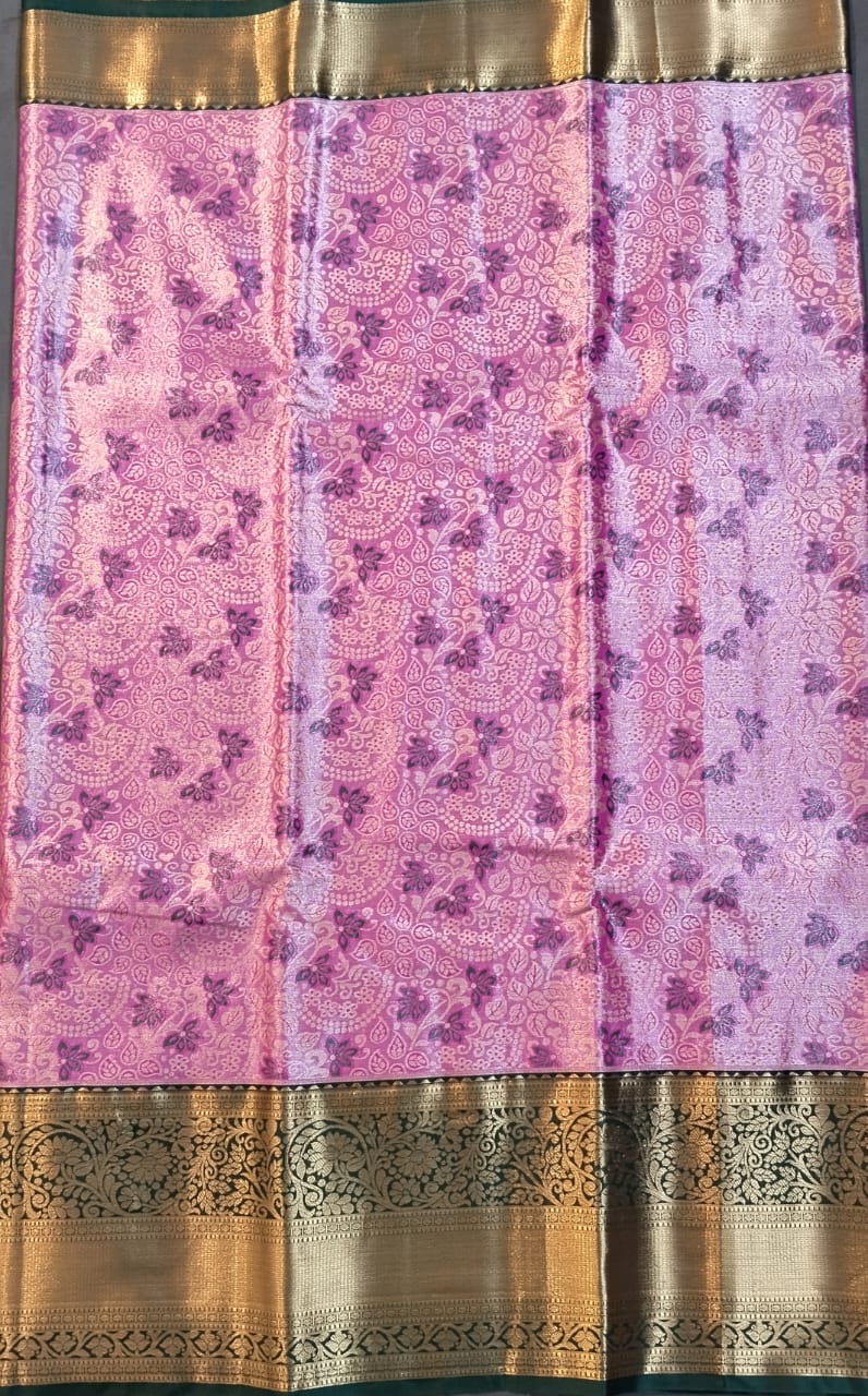 Baby Pink Kanchi Pattu Silk Saree