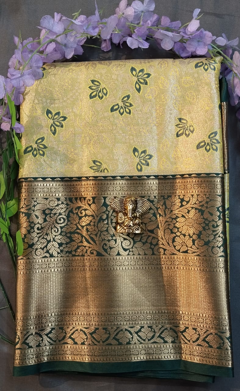 Baby Pink Kanchi Pattu Silk Saree