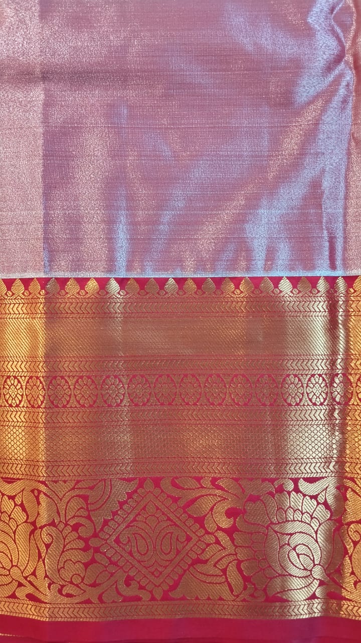 White Kanchi Pattu Silk Saree