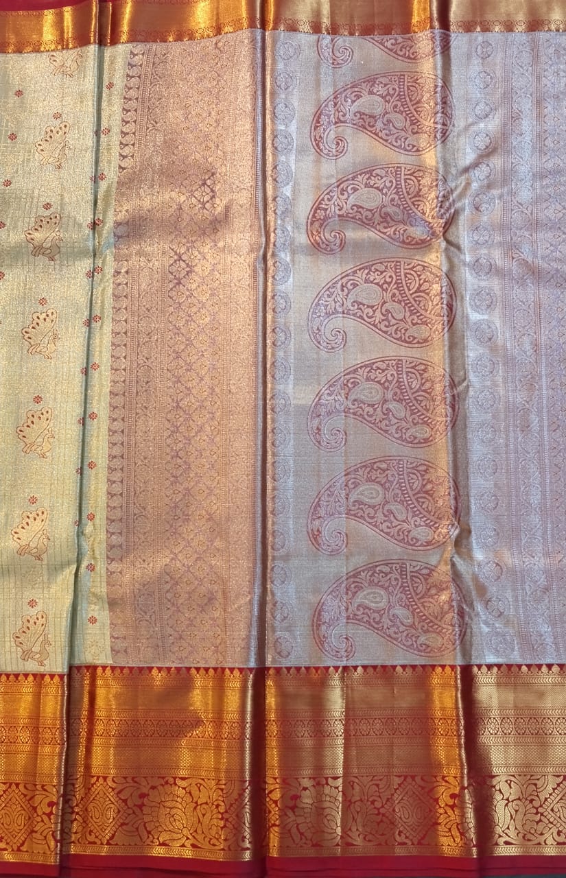 White Kanchi Pattu Silk Saree