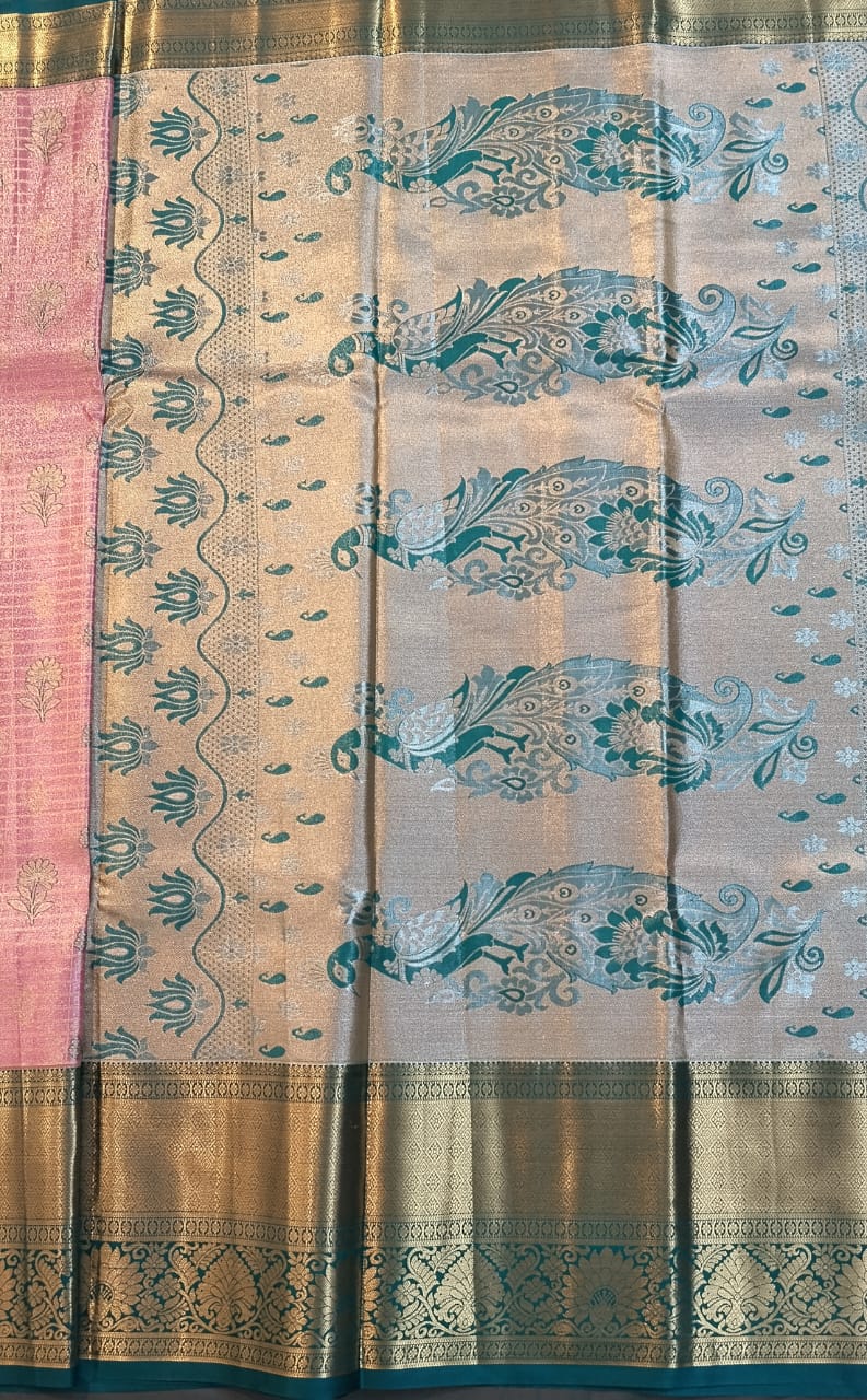 Baby Pink Kanchi Pattu Silk Saree