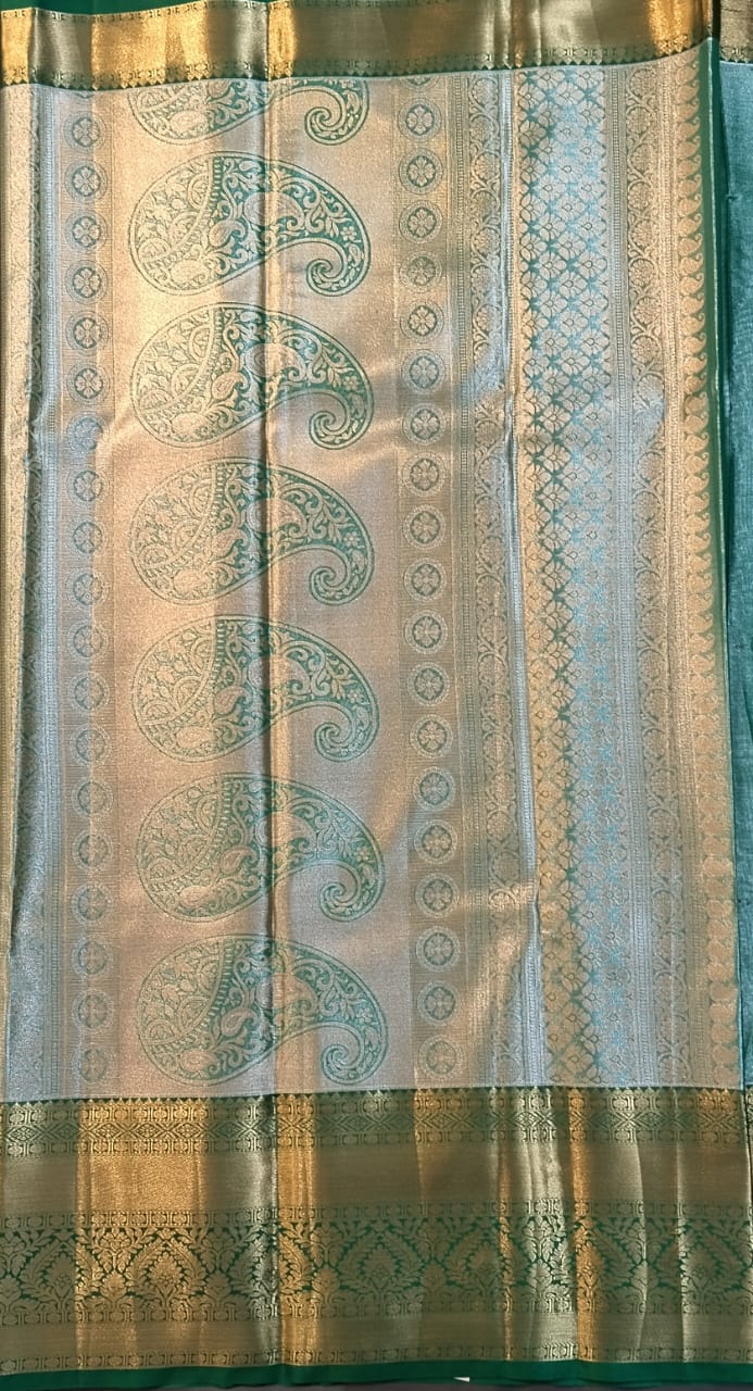Orange DMM Pattu Silk Saree