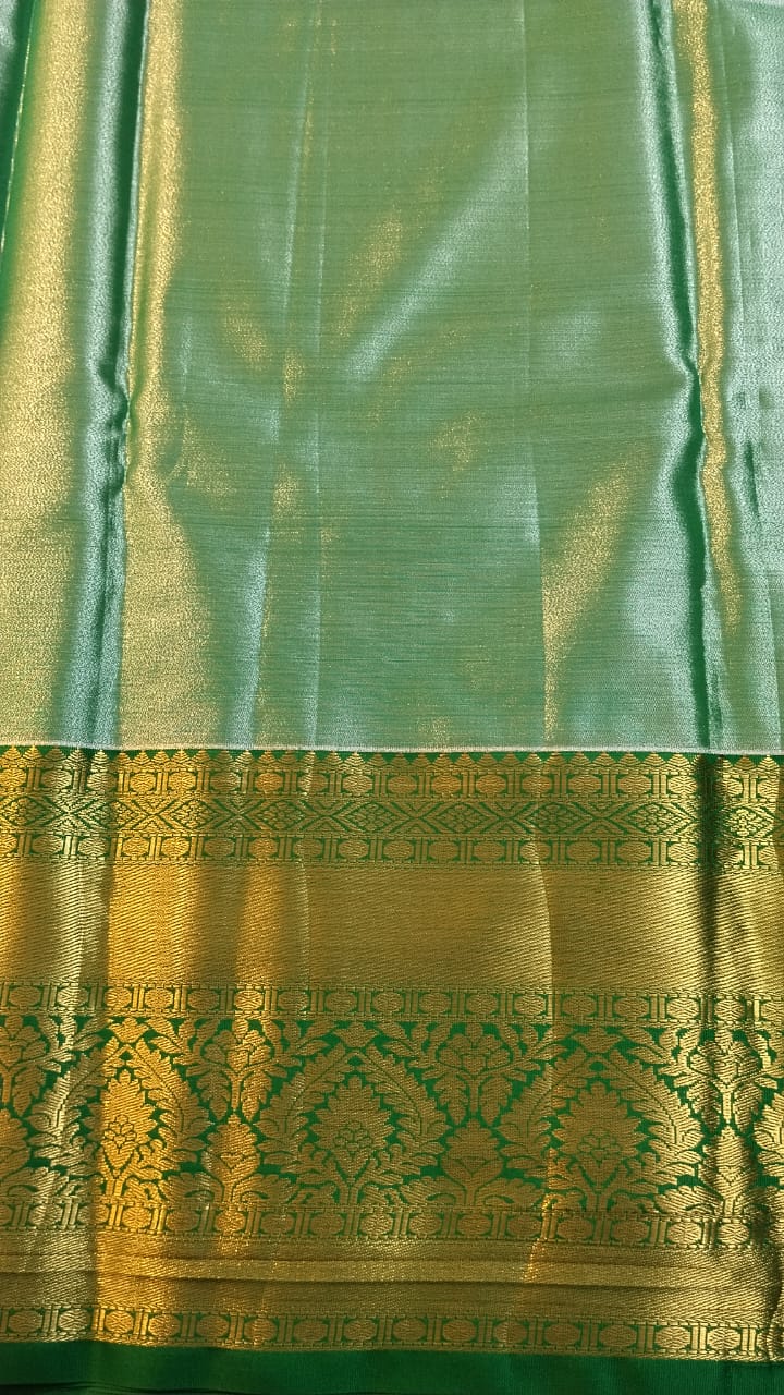 Orange DMM Pattu Silk Saree
