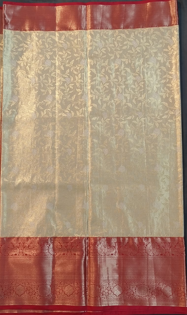 Cream Pure Pattu Silk Saree