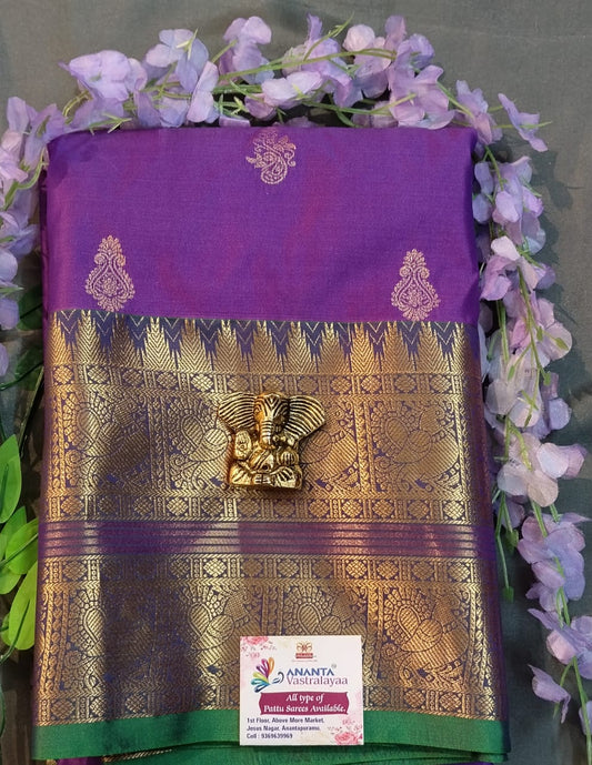 Purple Kupdam Pattu Silk Saree