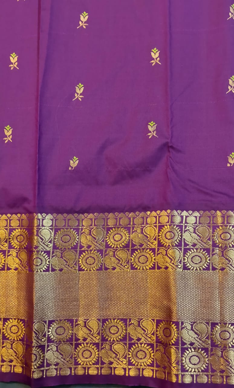Peach Kupdam Pattu Silk Saree