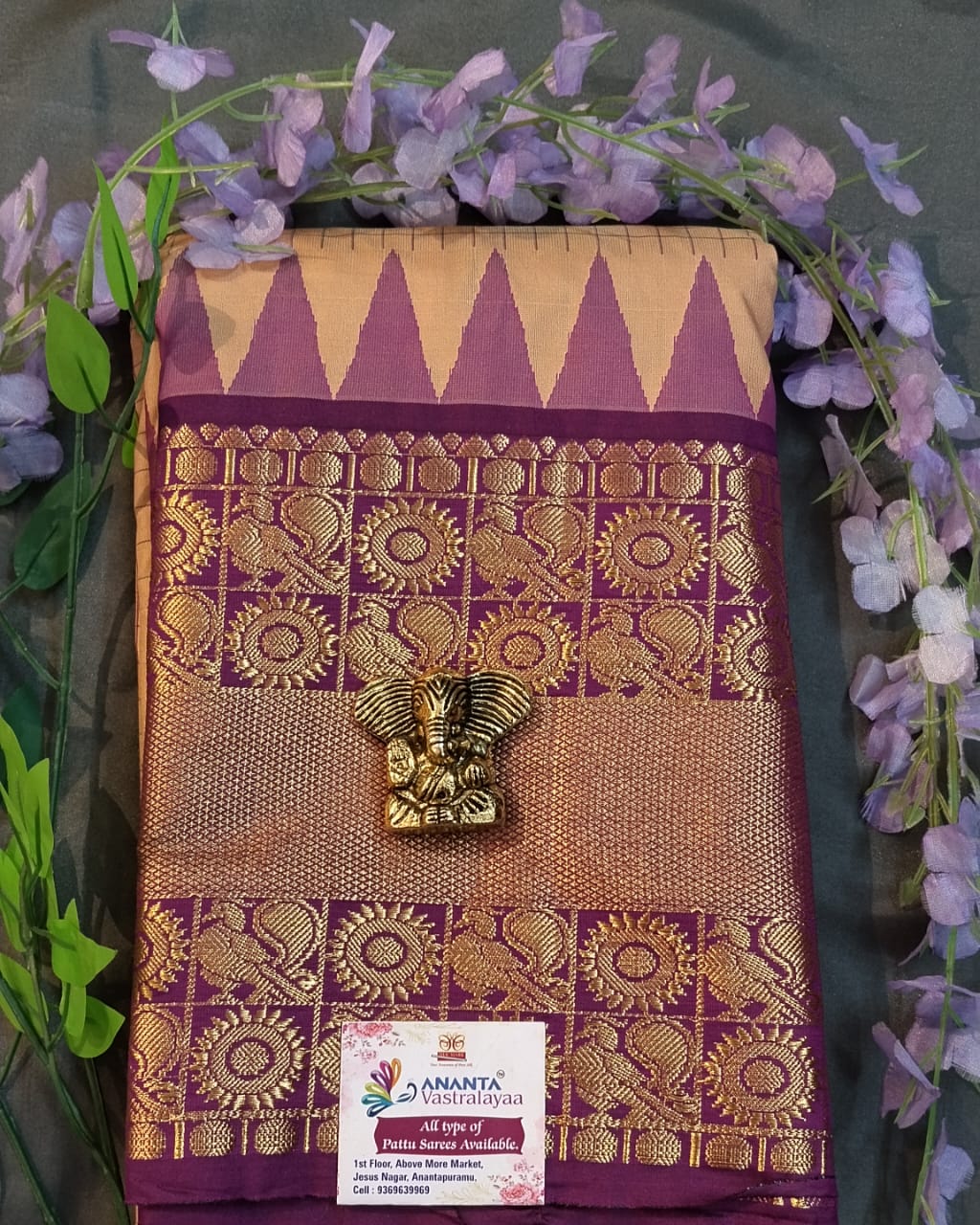 Peach Kupdam Pattu Silk Saree