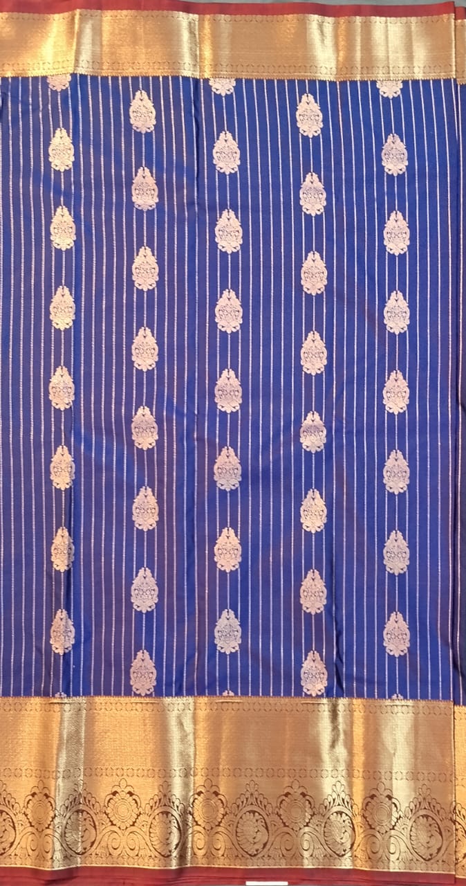Blue Kupdam Pattu Silk Saree